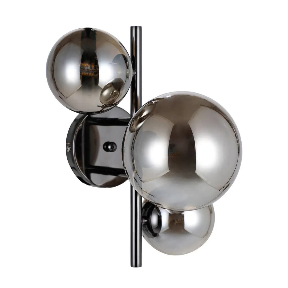 Netlighting Canello Modern 3 Light Wall Lamp G9 in Black