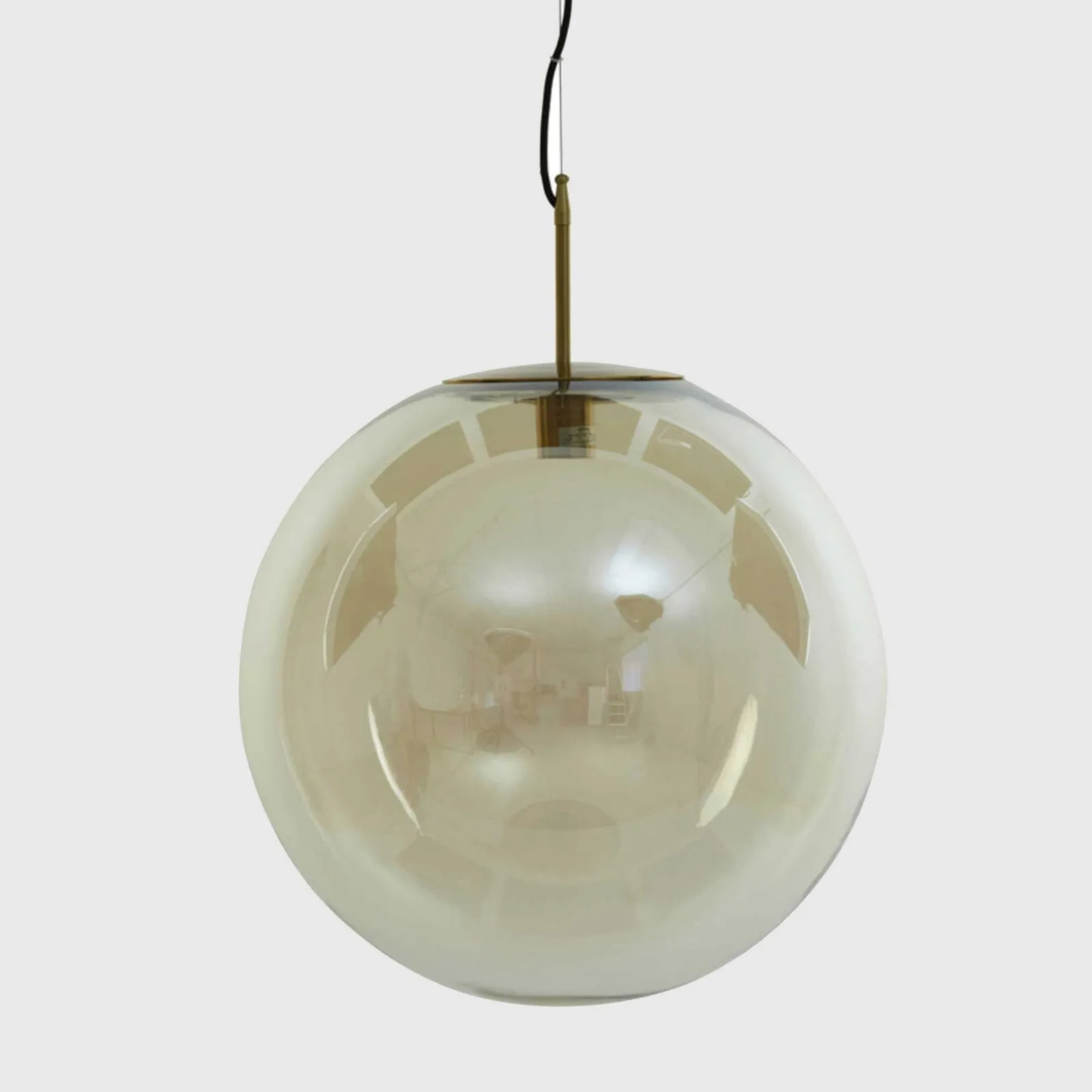 Large Smoked Amber Glass Pendant Light, Brown | Barker & Stonehouse