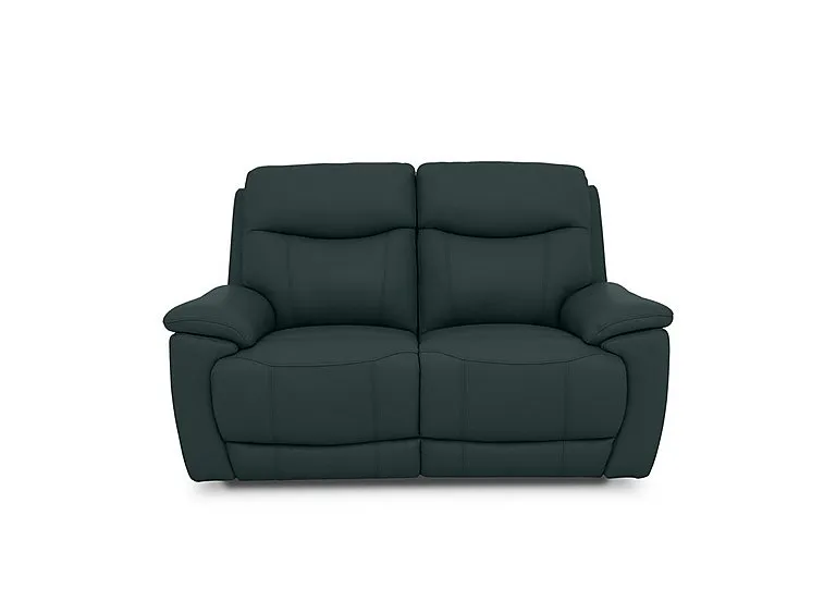 Sloane Leather 2 Seater Power Recliner Sofa with Power Headrests - Peacock