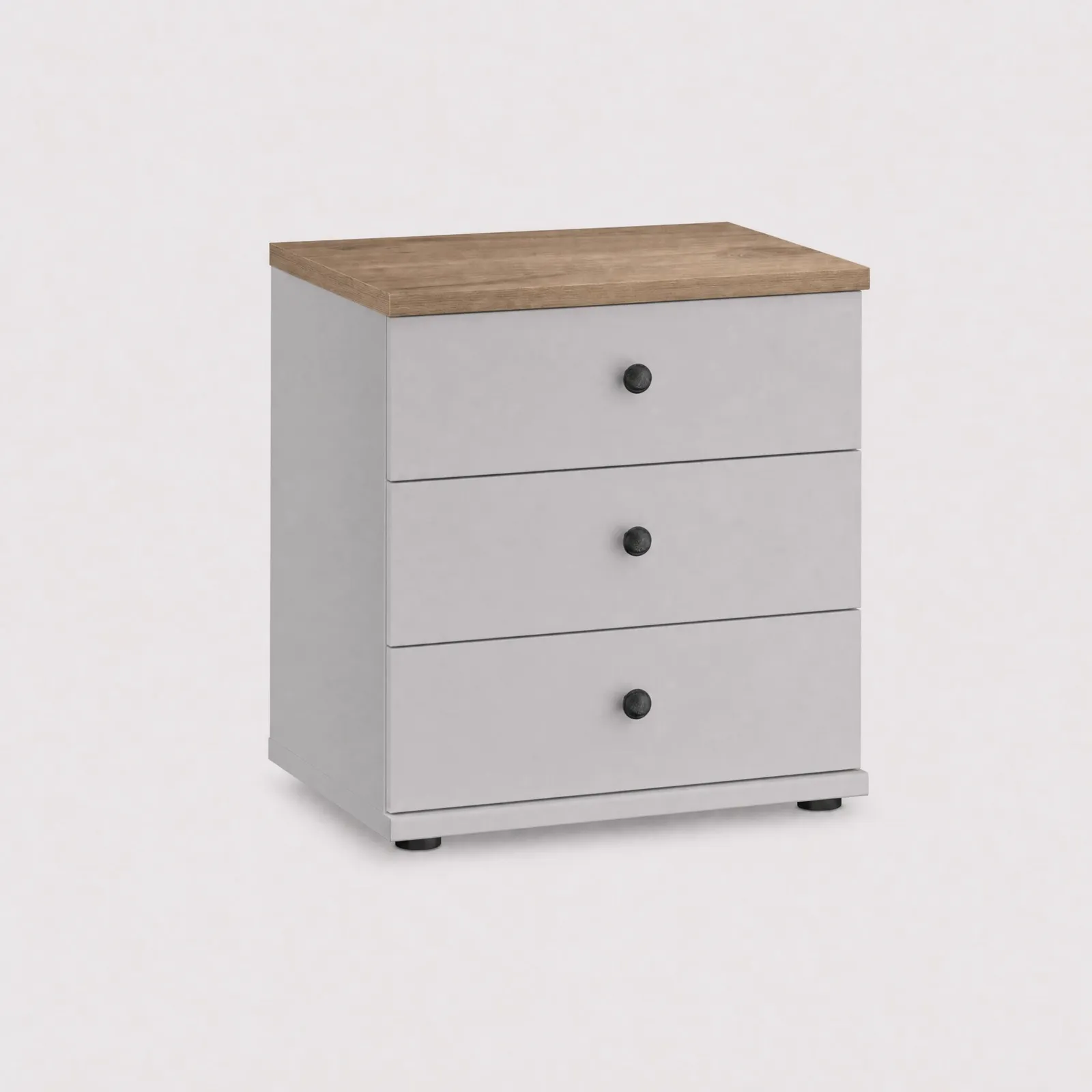 Varese 3 Drawer Bedside Cabinet, Grey | Barker & Stonehouse 1