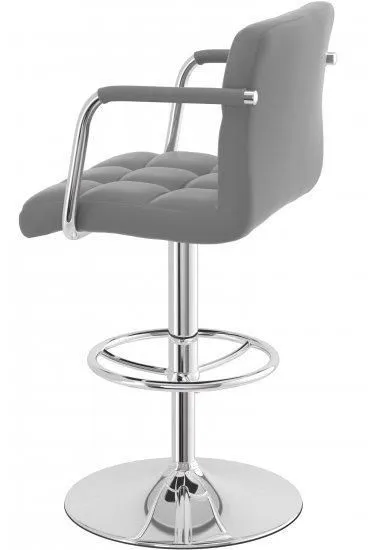 netfurniture Prime Adjustable Bar Stool Brown Arm Rests in Grey 3