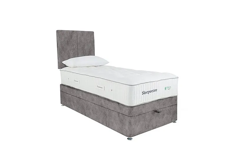 Natural Touch 3000 End Ottoman Divan Set - Single - Dapple Silver
