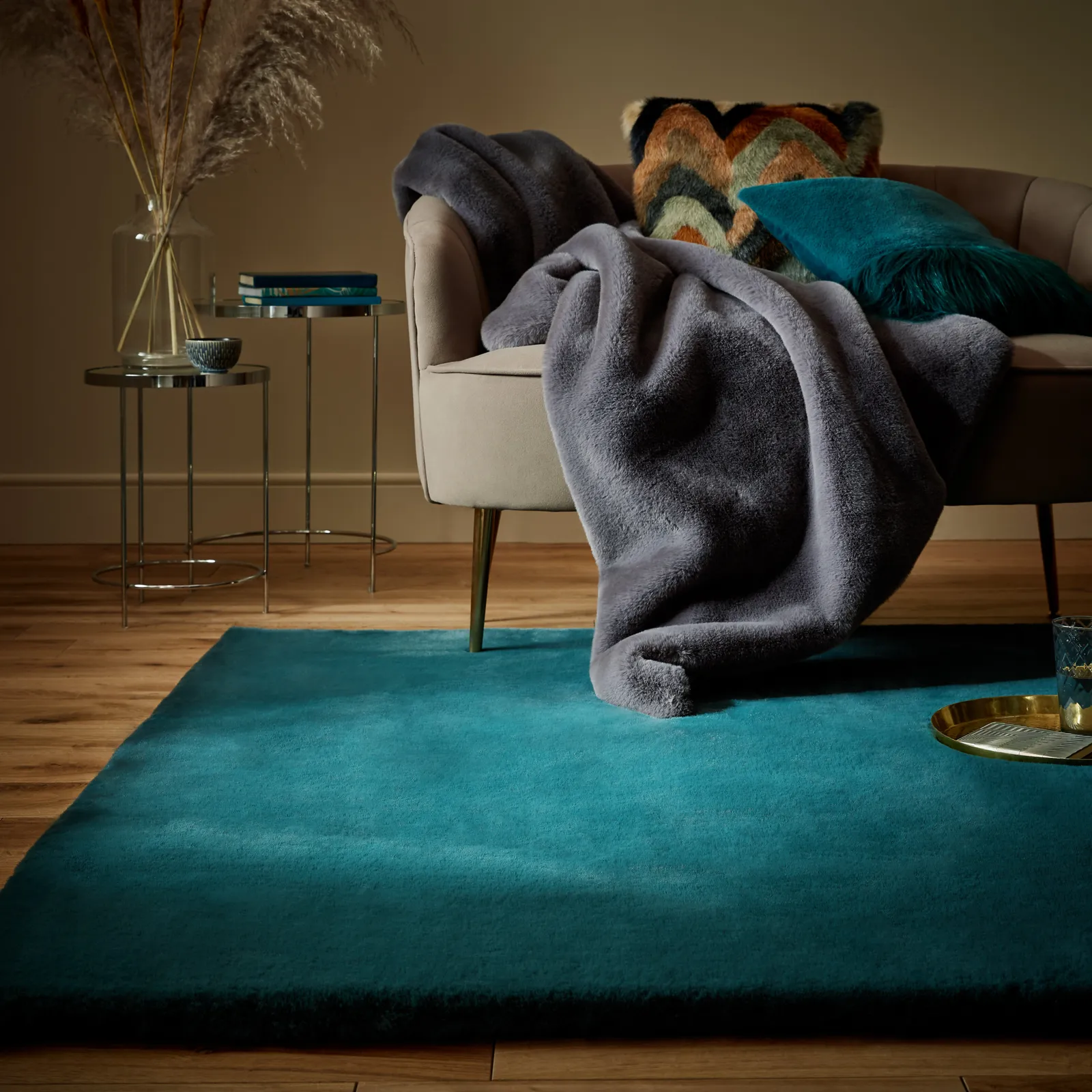 Plush Faux Fur Rug Faux Fur Plush Peacock