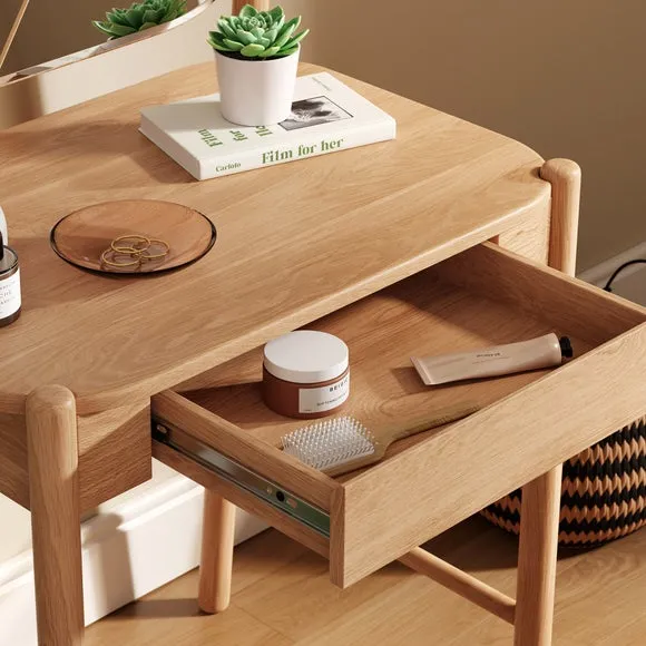 Otis 1 Drawer Compact Dressing Table with Mirror 3