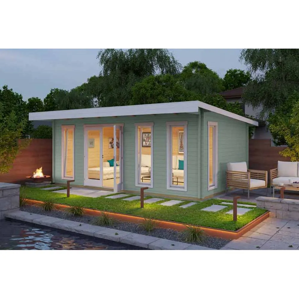 Lasita Maja Ltd Barbados 6-Log Cabin, Home Office - L628.8xW468.8xH233.7 cm in Brown 3