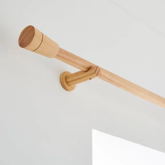 Flute Wood Curtain Pole 1