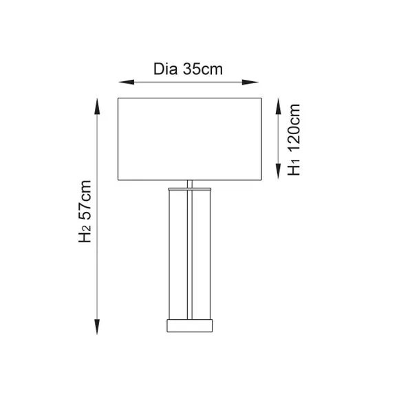 Vogue Hilary Touch Dimmable Table Lamp 6