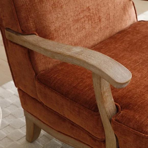 Esme Distressed Chenille Occasional Chair 3