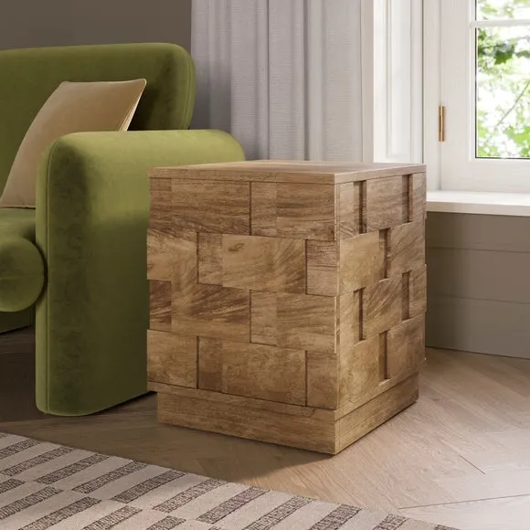Watson Storage Side Table, Wood Effect 1