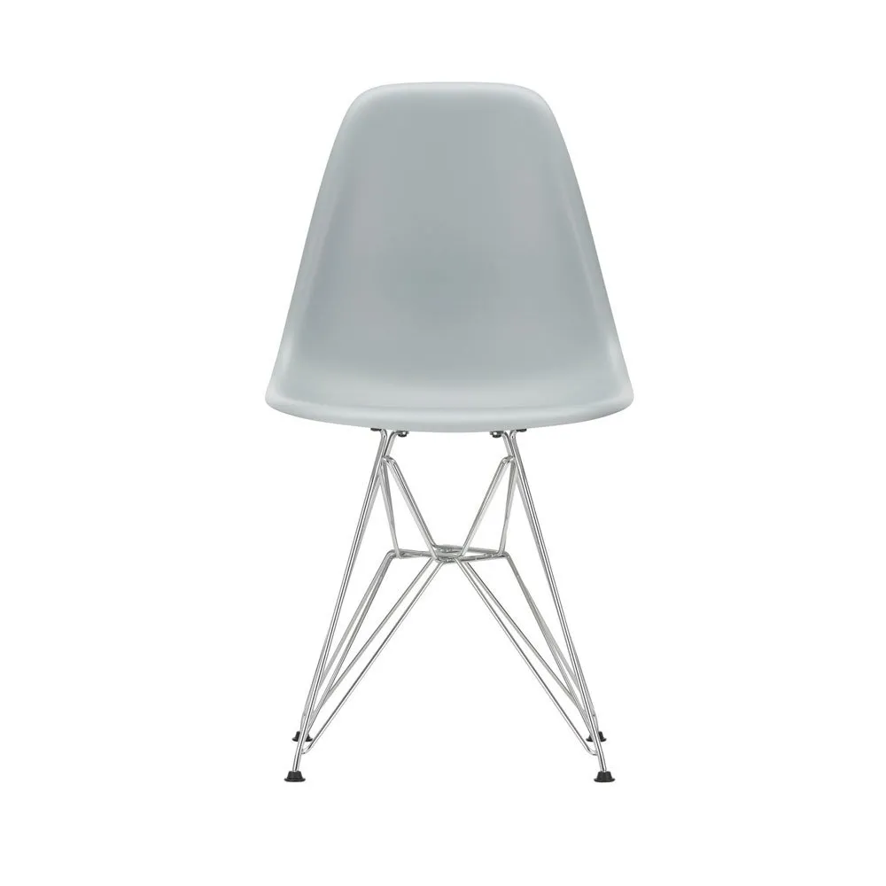 Vitra Eames DSR Side Chair New Height Light Grey Chrome Base
