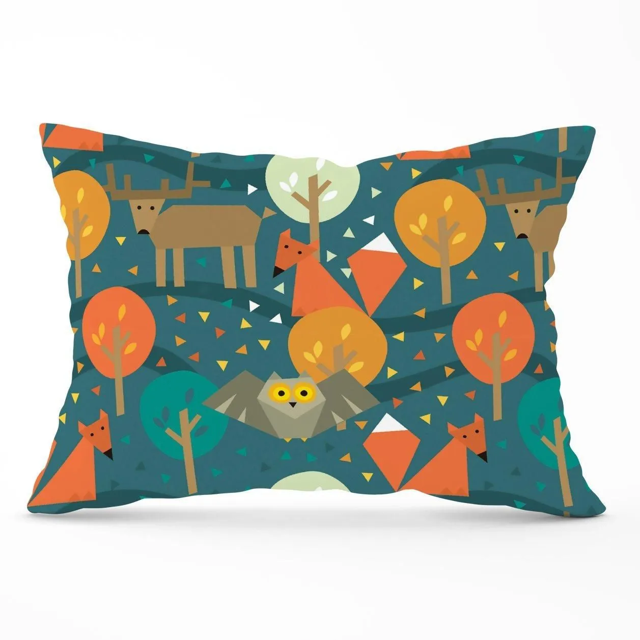 Warren Reed - Designer Wild Nightlife Cushions in Green