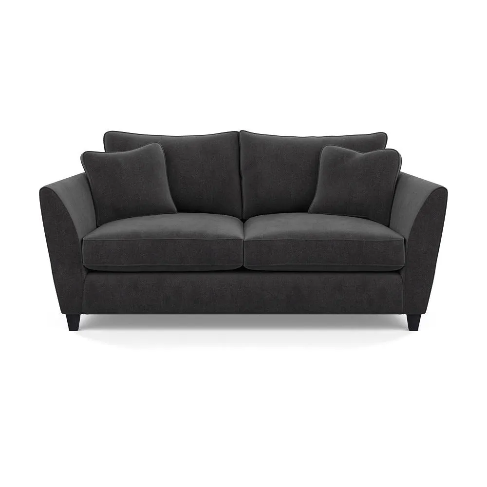 Heal's Torino 3 Seater Sofa Smart Luxe Velvet Nickel Black Feet 1