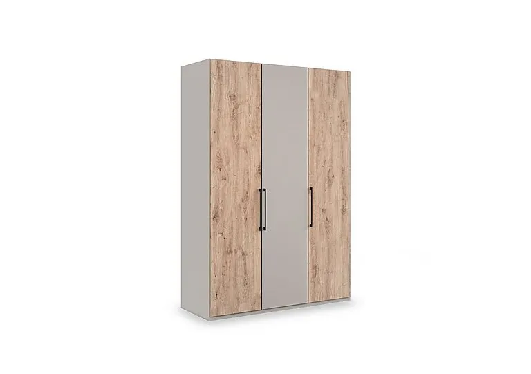 Tullio 150cm 3 Door Hinged Wardrobe - Pebble Grey