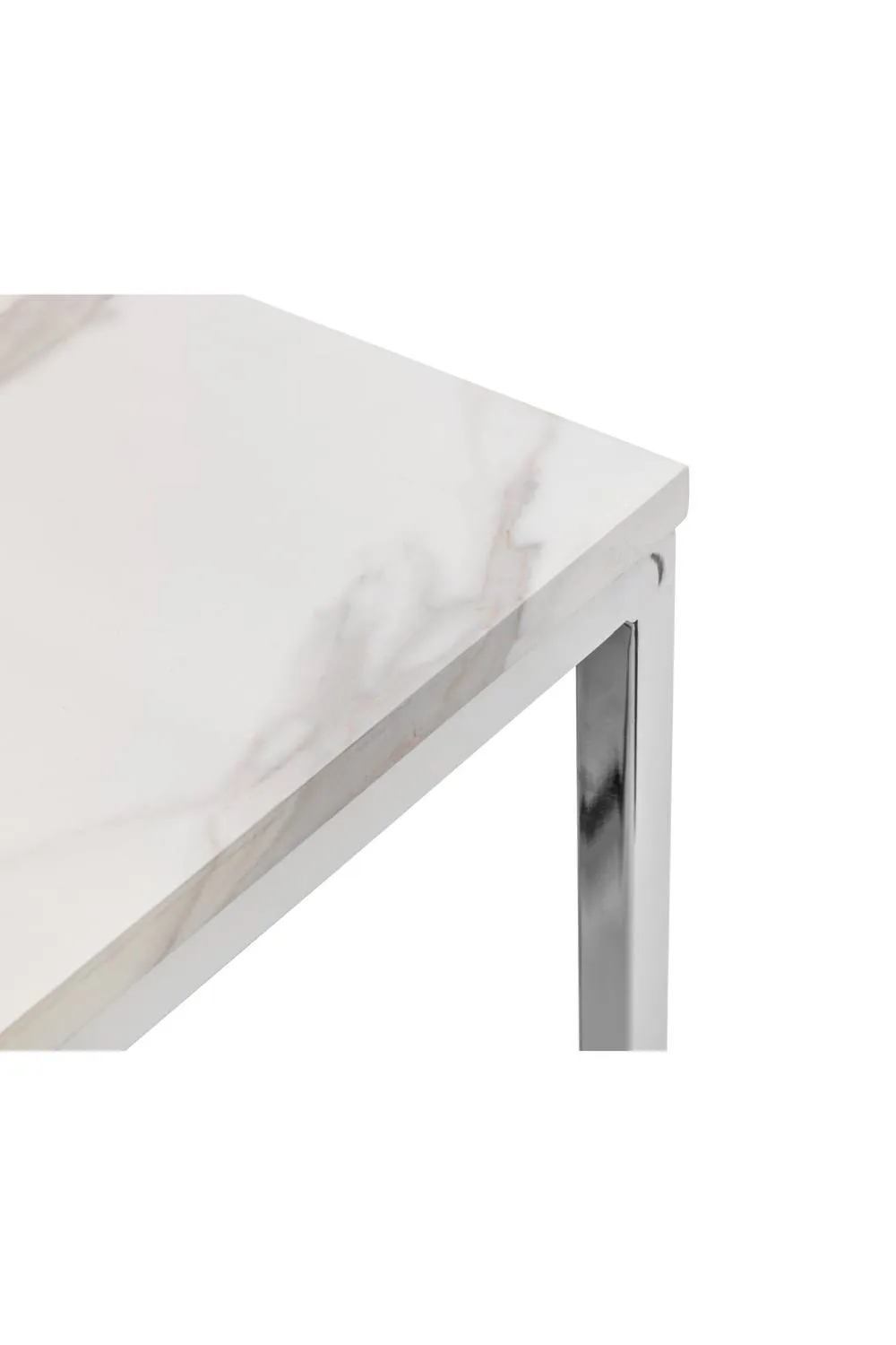 Julian Bowen Scala Rectangular 4-6 Seater Dining Table in Silver 6