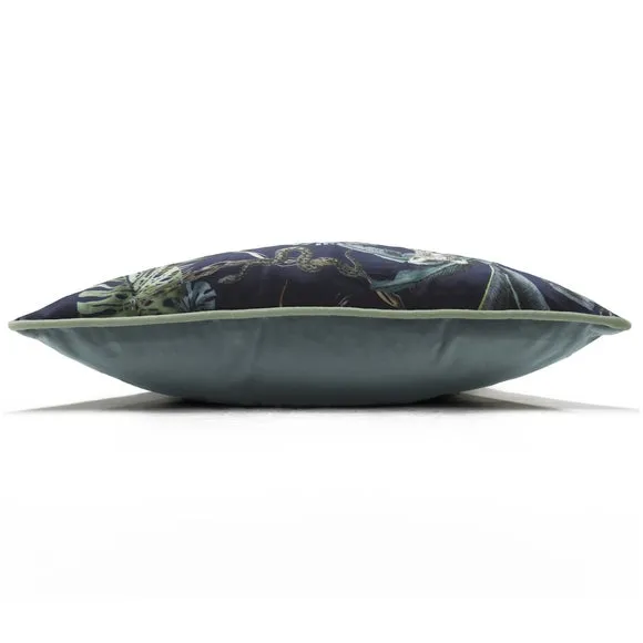 Jungle Leopard Cushion Petrol 3