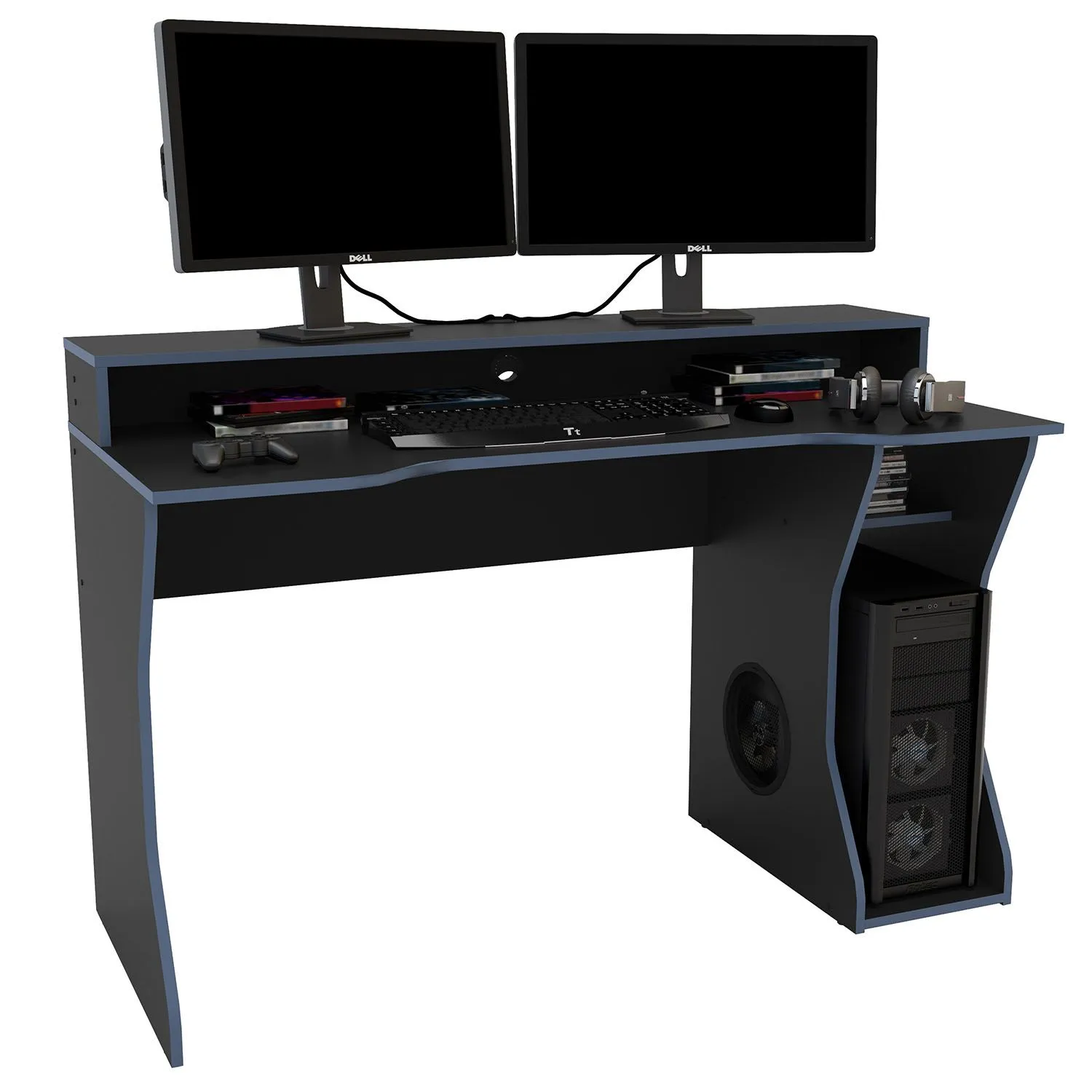 Birlea Enzo Gaming Computer Desk in Dark Blue 4