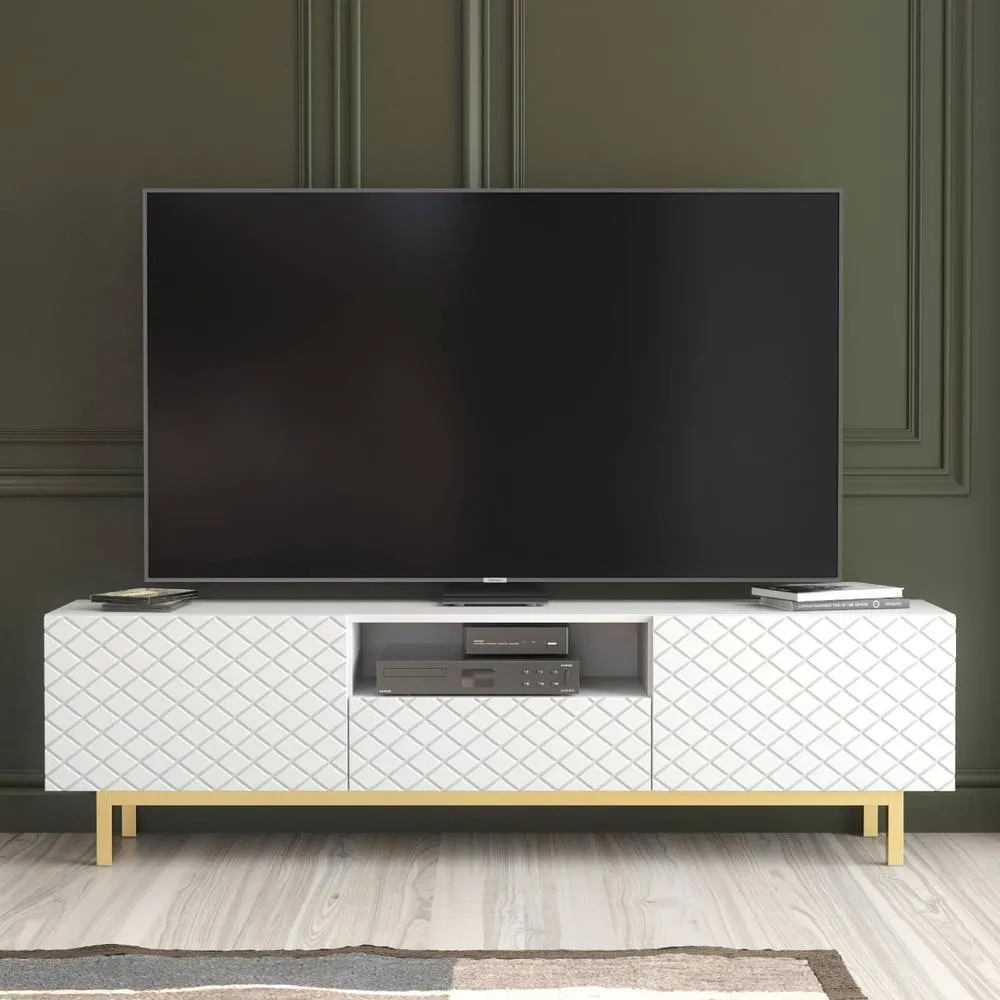 Creative Furniture Diamond Luxe TV Unit 180cm - White