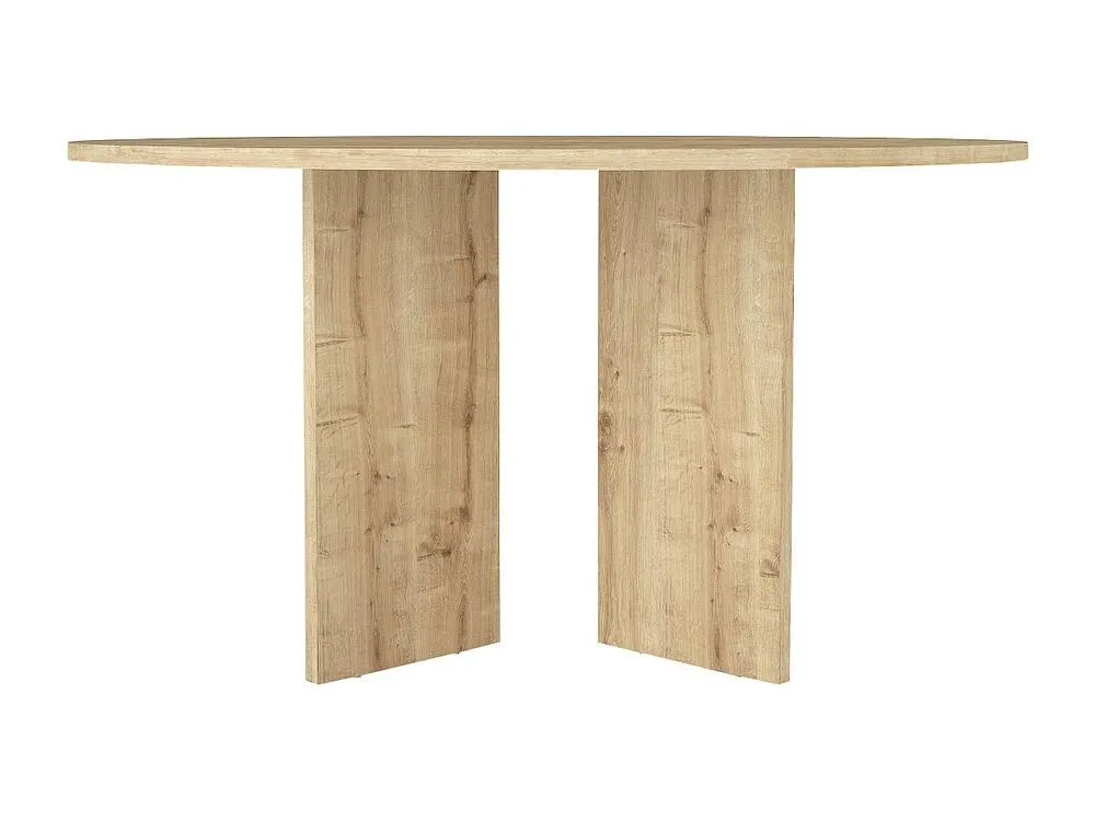 Vente-unique Round Dining Table for 6 - Light Natural - TOPANIA in Light Oak 2