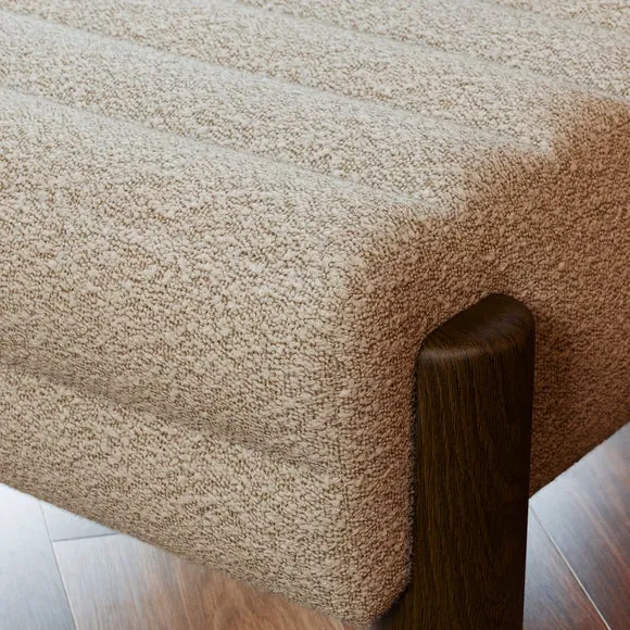 Brunswick Ribbed Tonal Boucle Chunky Wooden Accent Chair 4