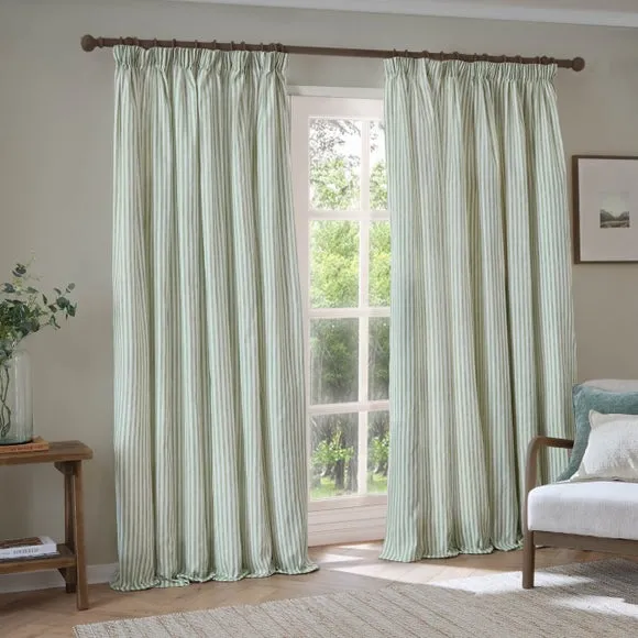 Yard Hebden Striped Pencil Pleat Curtains (Blackout Available) 2
