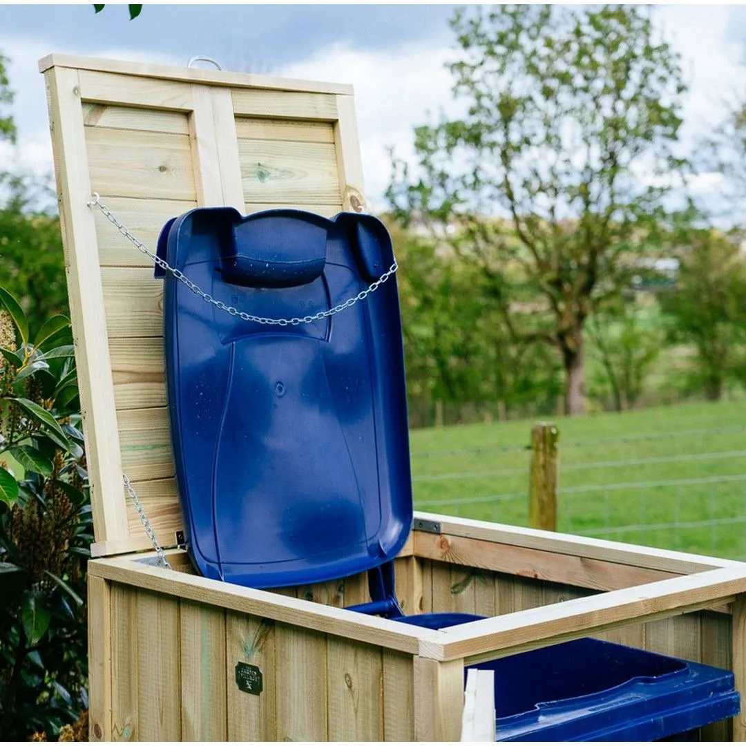 Buttercup Farm Shireburn Single Wheelie Bin Store - Fits 1 x 180L or 1 x 240L Bins in Brown 6