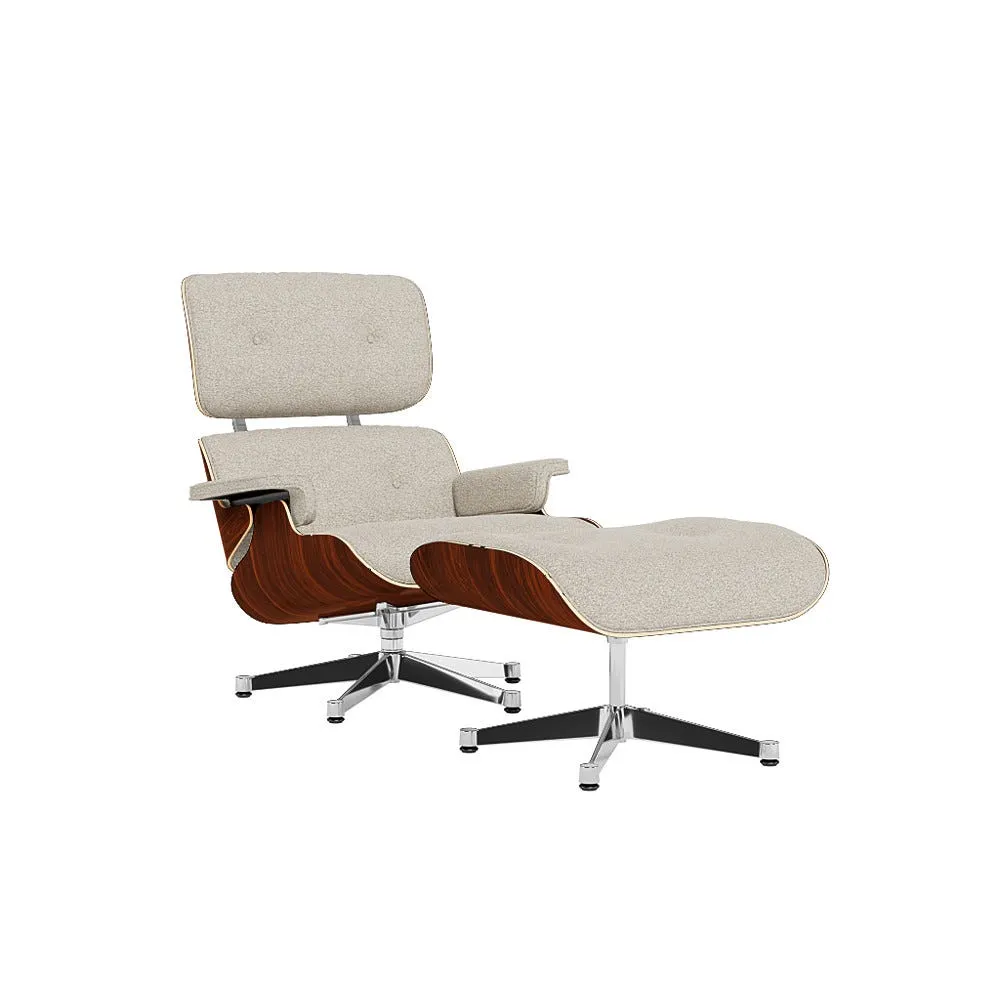 Vitra Eames Lounge Chair & Ottoman Santos Palisander Clas. Nubia 03 Cream Sand Polished Base 05 1