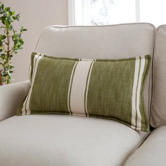 Churchgate Mallory Stripe Cotton Rectangle Cushion