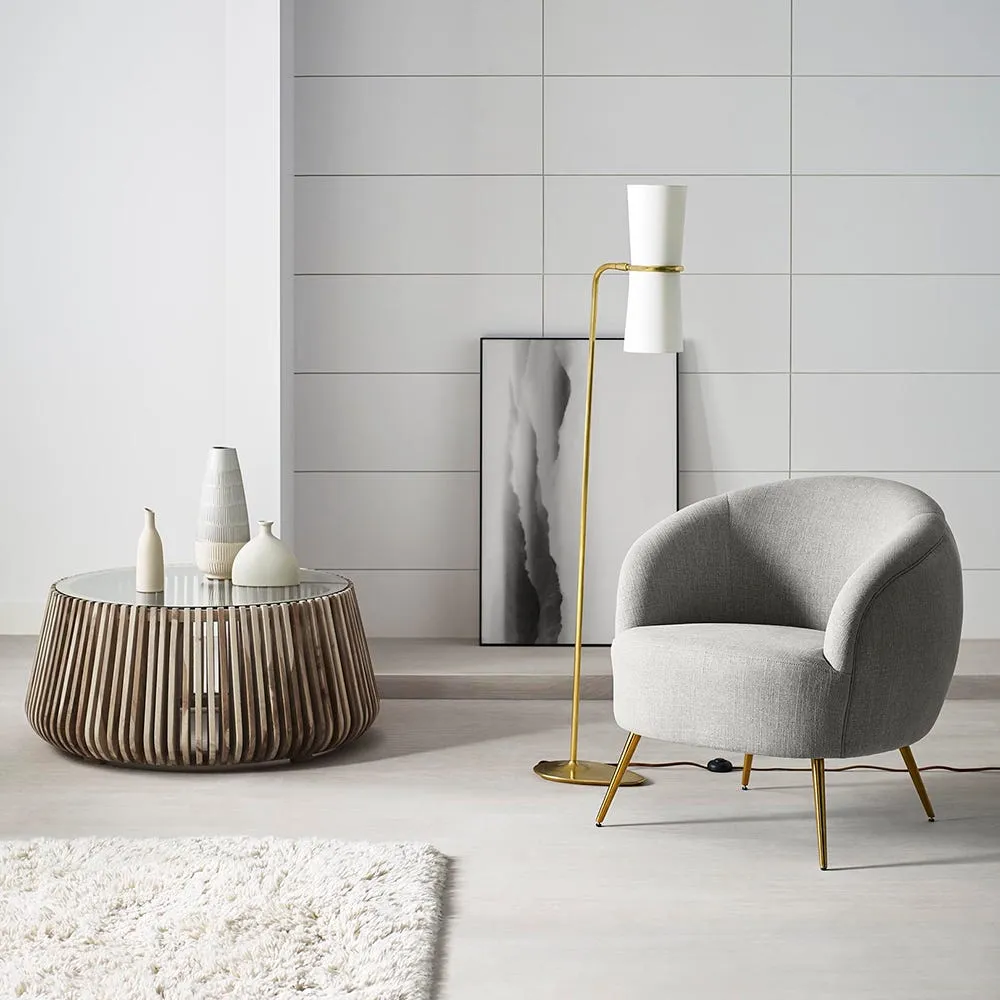 Visual Comfort Clarkson Floor Lamp Black/Brass 4