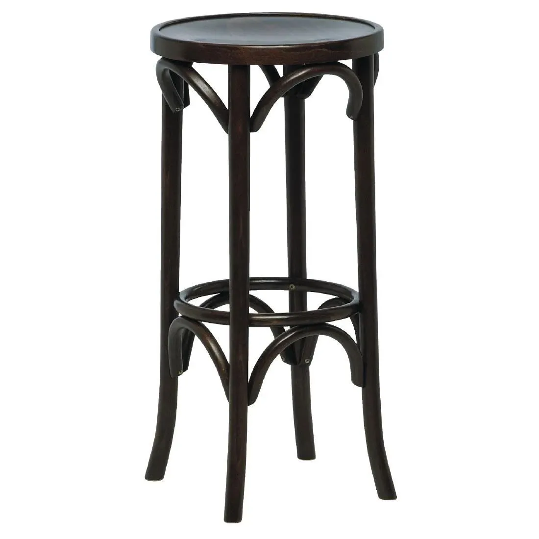 netfurniture Set Of 2 Harvey Beech Walnut High Stool in Black