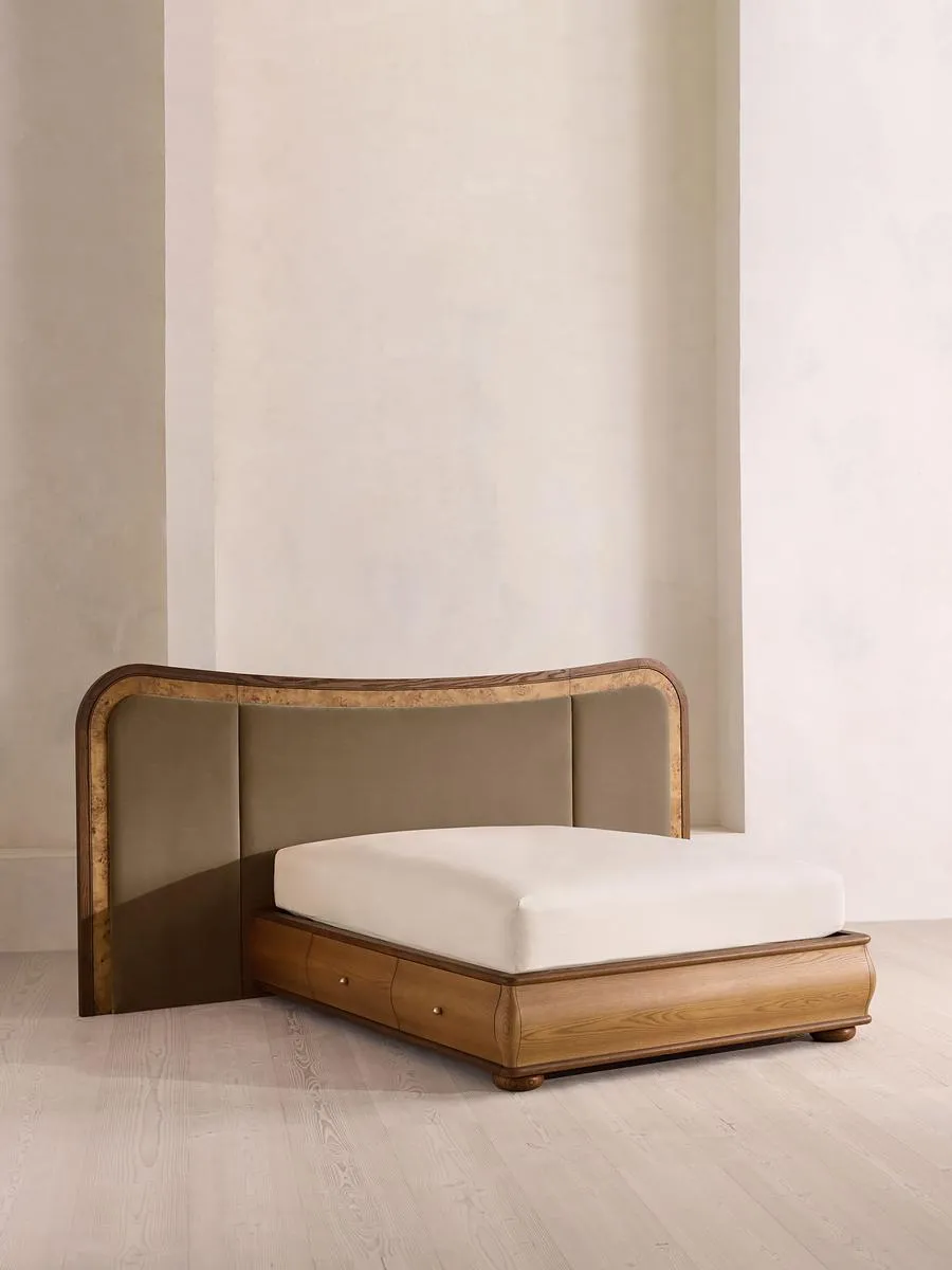 Alana Bed, Super King, Velvet, Truffle