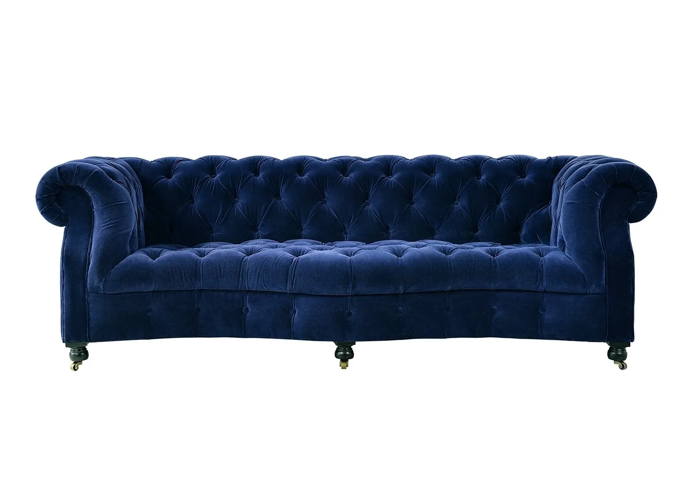 Timothy Oulton Serpentine 3 Seater Sofa Revival Velvet Navy