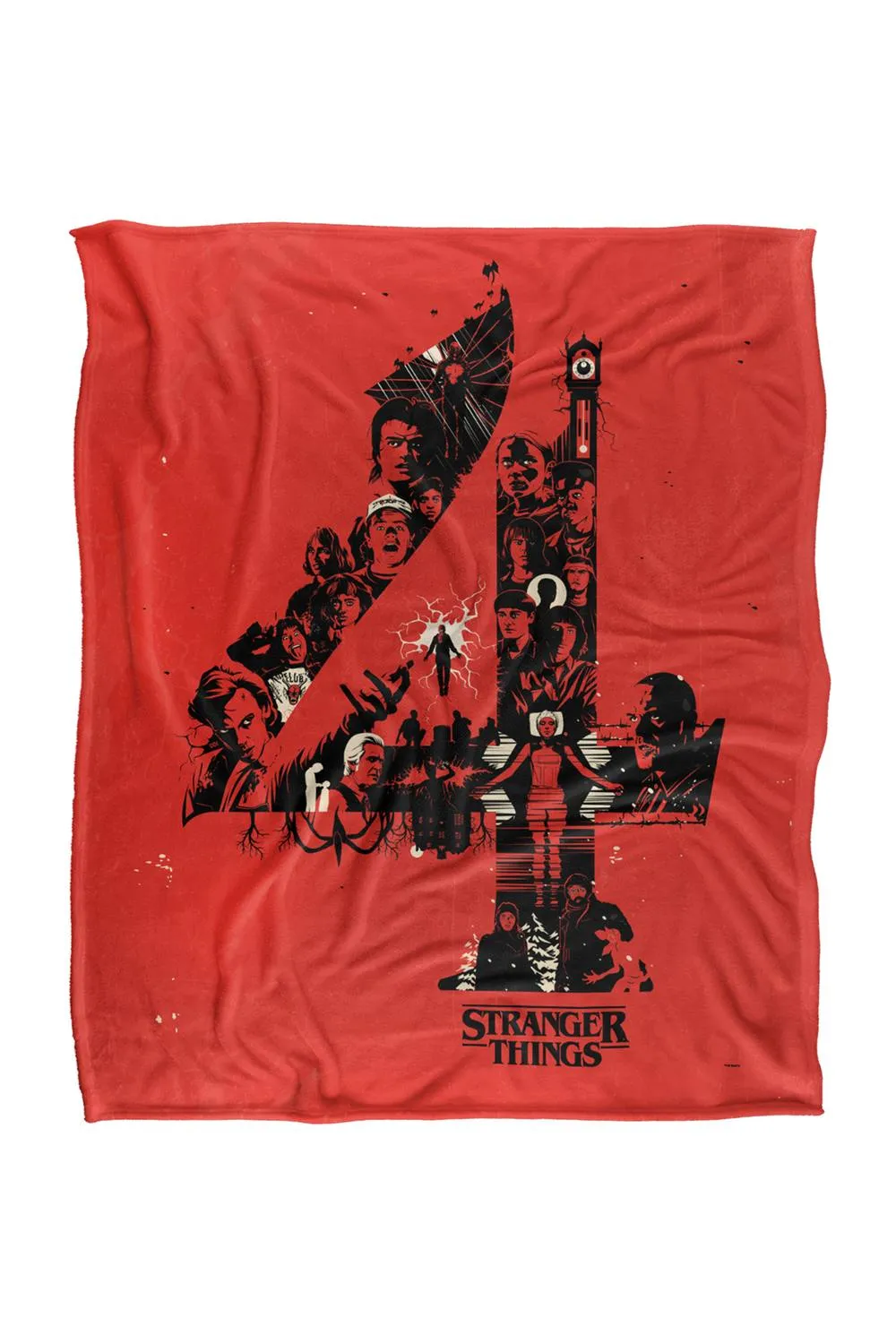 Stranger Things Chapter 4 Poster Super Soft Throw Blanket 152 X 127 Cm