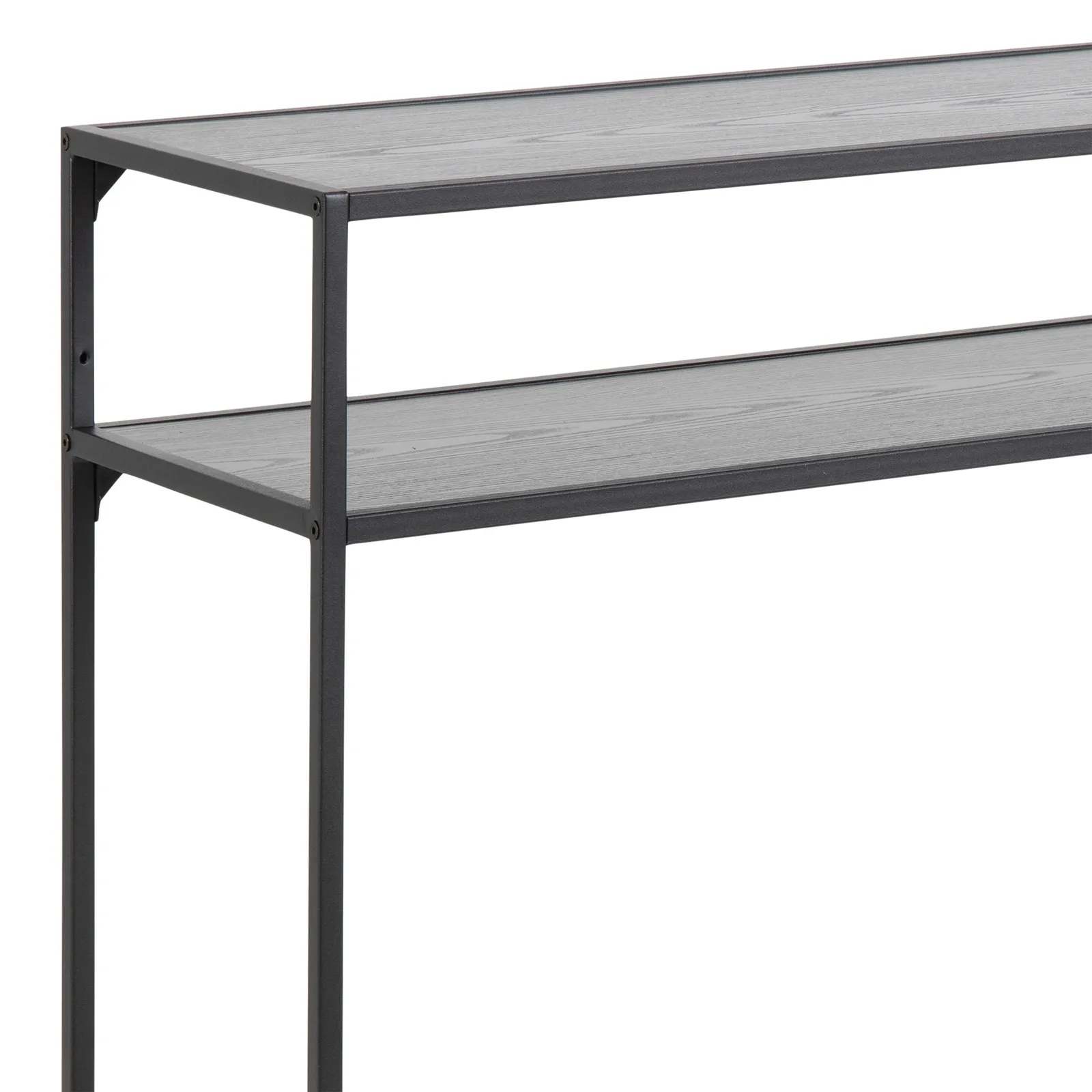 Furniture To Go Seaford Black Metal Console Table With Black Top 5