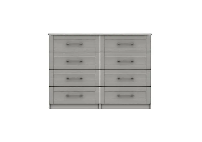Fenchurch 8 Drawer Wide Chest - Light Grey
