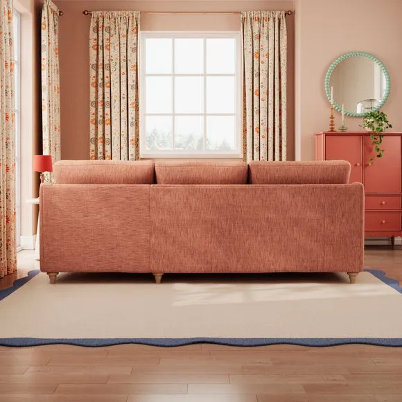 Hattie Slub Faux Linen Corner Chaise 3