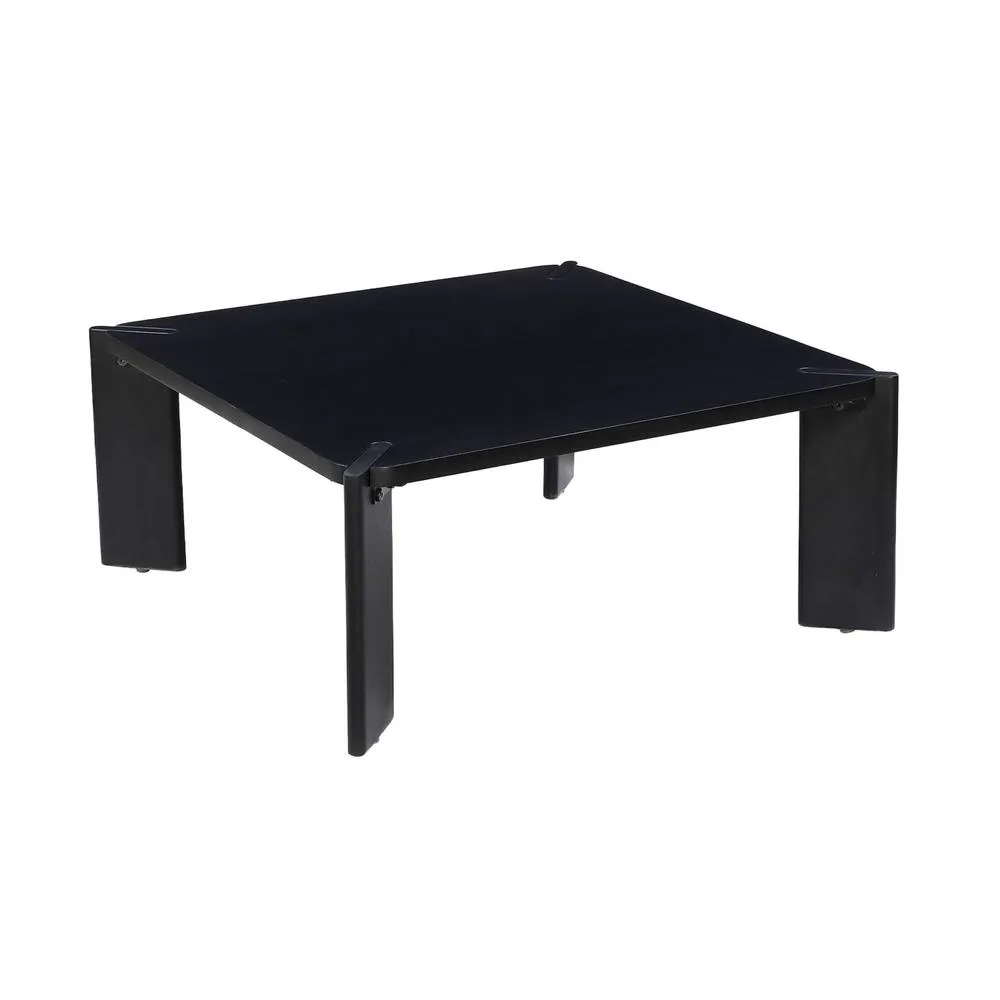 sweeek Exotic Square Solid Wood Coffee Table in Black 2