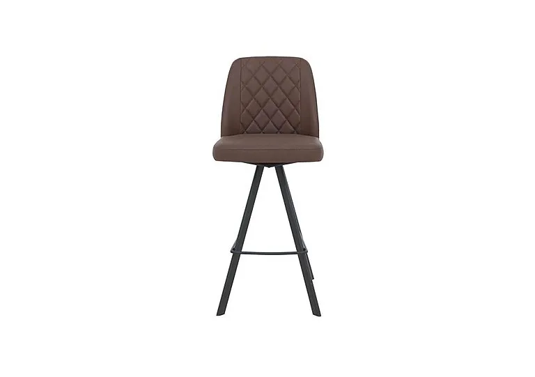 Mars Faux Leather Swivel Bar Stool - Tan