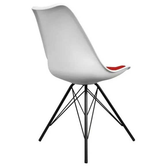 Fusion Living Soho White Plastic Dining Chair 6