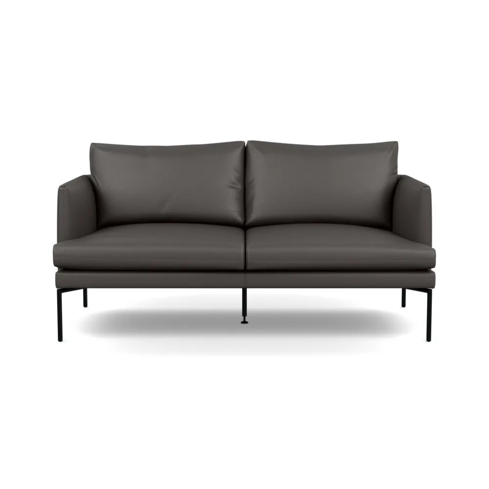 Heal's Matera 2 Seater Sofa Leather Hide Grey 7177
