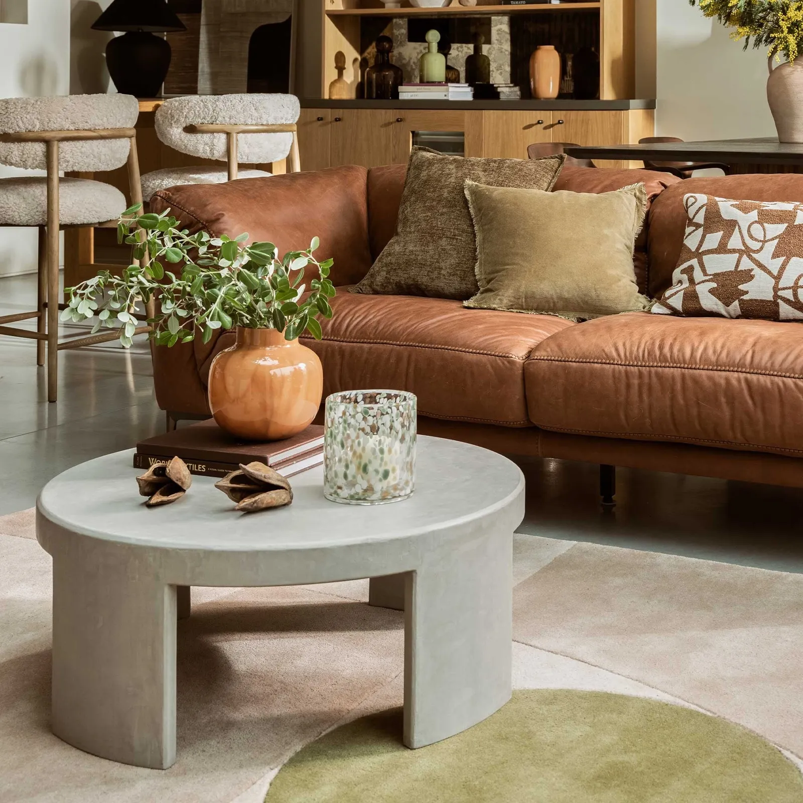Capella Coffee Table Set Of 2, Round, Grey Wood | Barker & Stonehouse 2