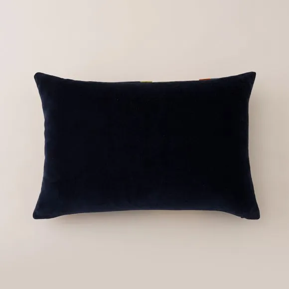 Clara Multicoloured Stripe Velvet Rectangle Cushion 5
