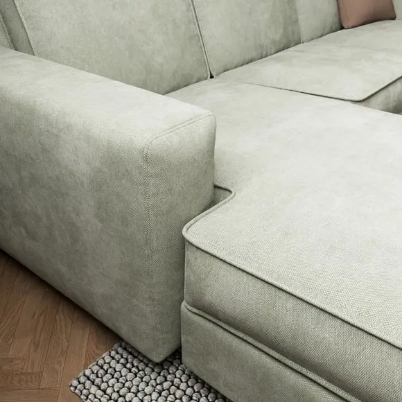 Claude Soft Tonal Chenille Corner Chaise Sofa 3