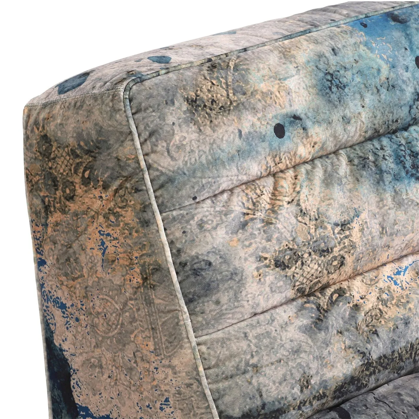 Timothy Oulton Shabby Sectional 3 Seater Modular Sofa, Blue Fabric | Barker & Stonehouse 4