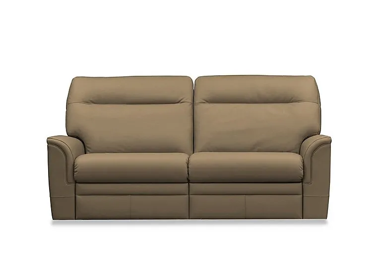 Hudson 23 Large 2 Seater Leather Recliner Sofa with Headrests and Power Lumbar - Como Sage