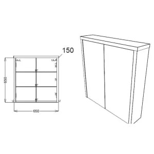 Wickes Hayman Dove Grey Traditional Mirror Cabinet - 700 x 650mm 2