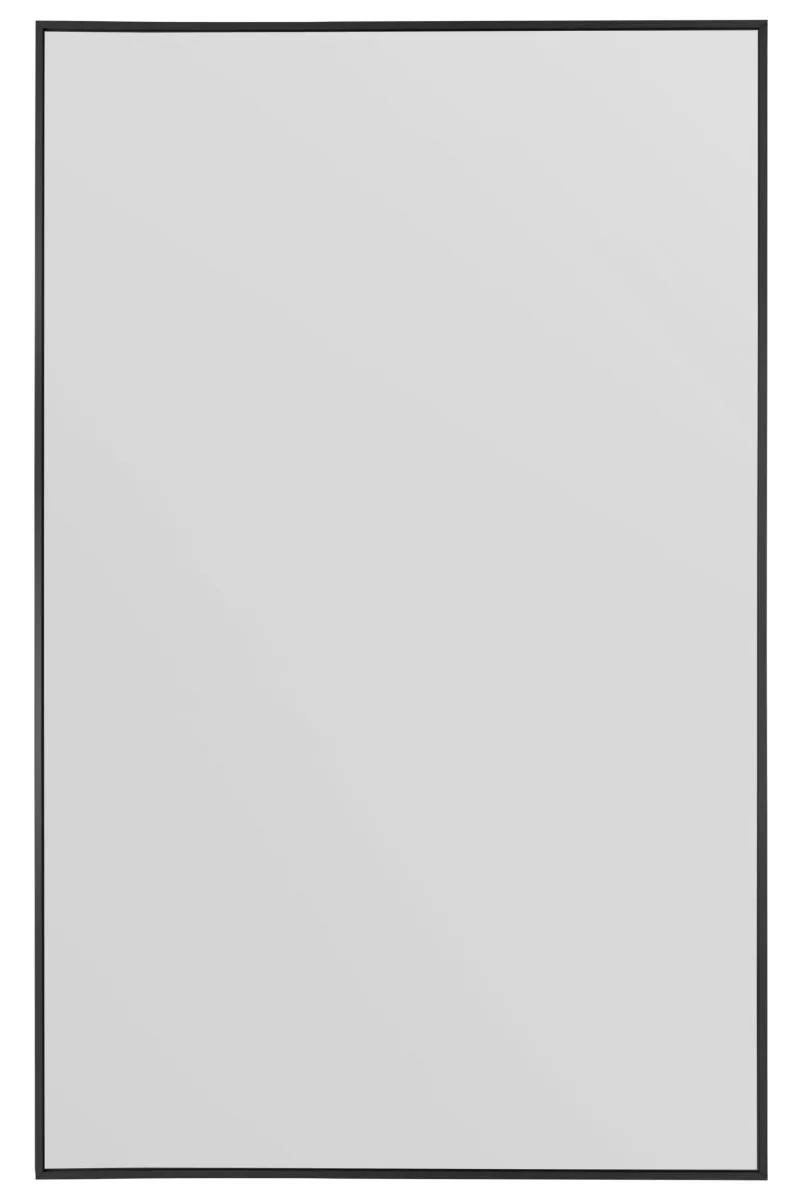 MirrorOutlet Black Aluminium Edged Wall Leaner Mirror 68" X 43" (174 X 110CM)