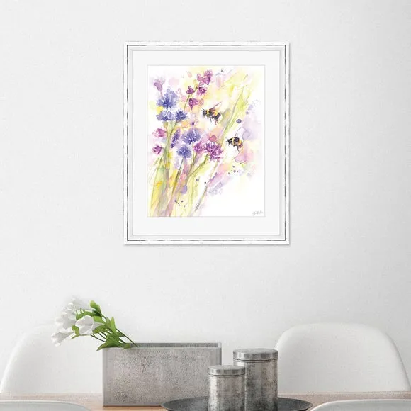 The Art Group Bees & Wildflowers Framed Print