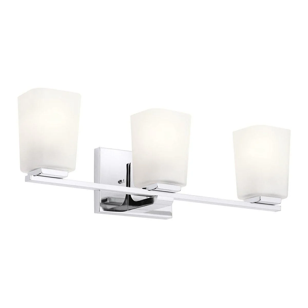 Netlighting Kichler Roehm Bathroom Wall Lamp Polished Chrome IP44 in Grey