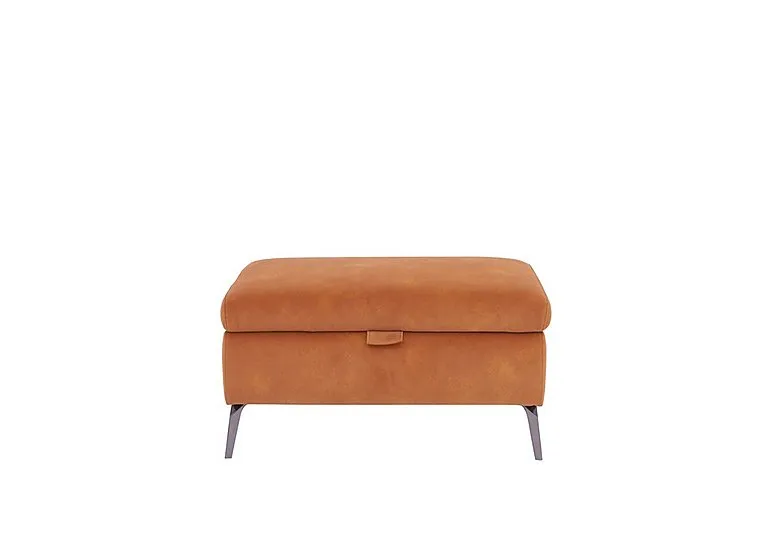 Jude Fabric Storage Footstool - Dexter Pumpkin