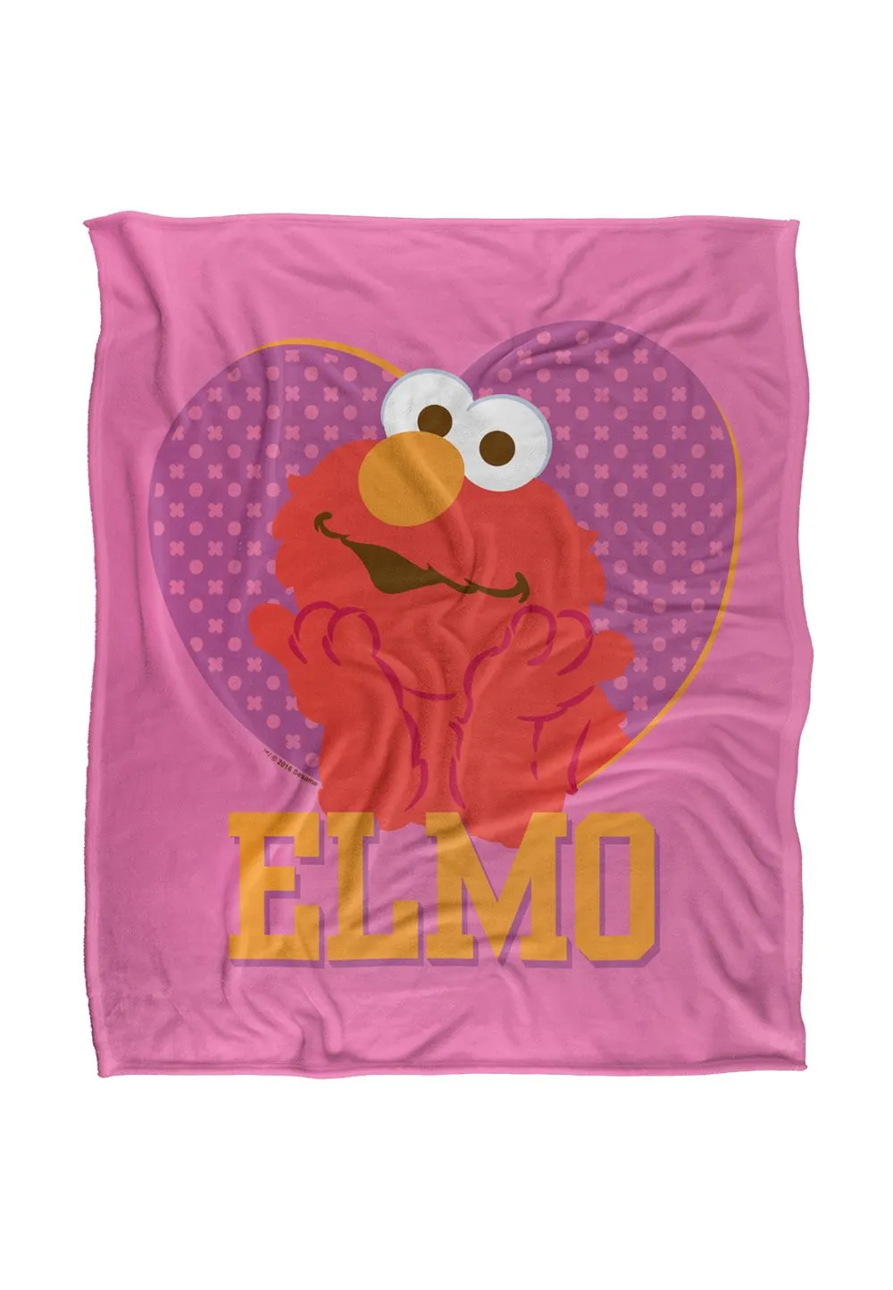 Sesame Street Patterned Elmo Heart Silky Touch Super Soft Throw Blanket 152 X 127 cm in White